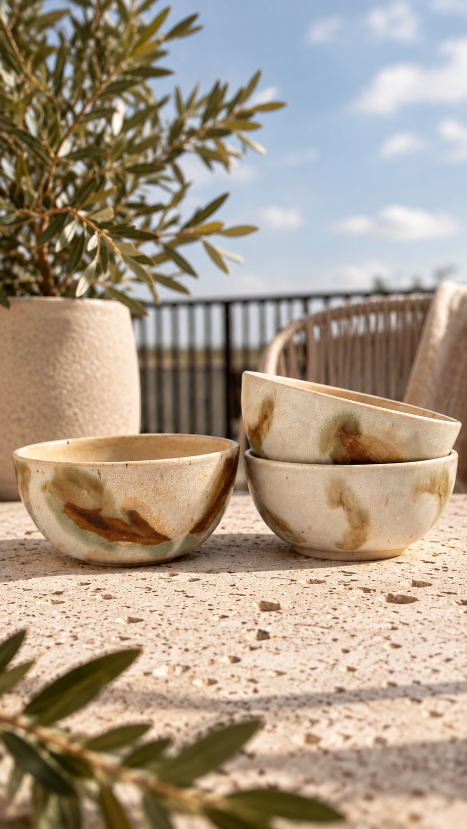 Everyday Marble-Painted Snack Bowl